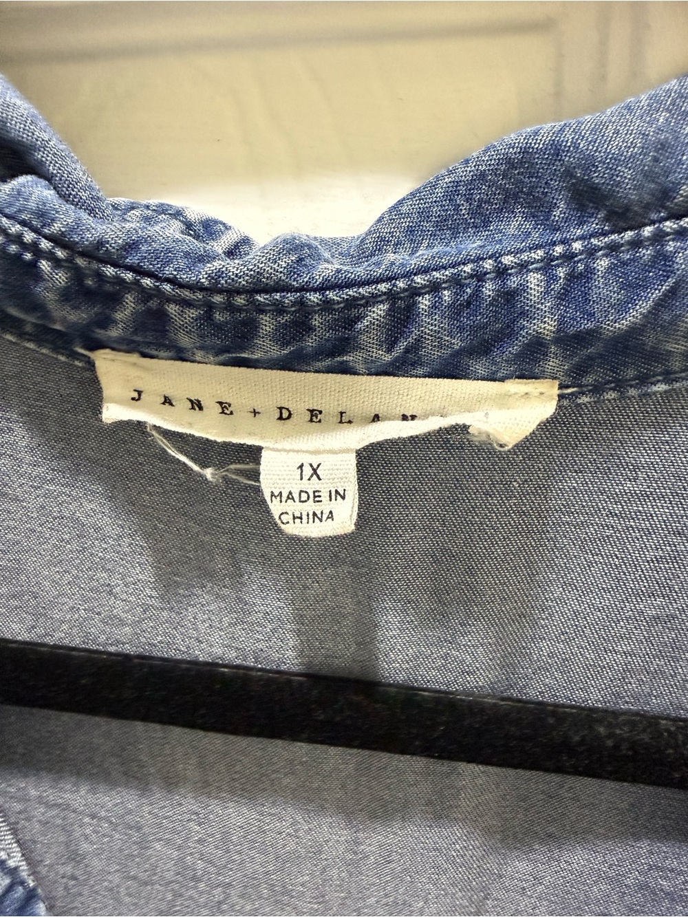 Jane and Delancey Light Denim Chambray Tunic Dress - Picture 3 of 3